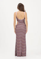 F**K Abito lungo lilla da donna con cut-out laterali FK26-SW0657MC . F**K 