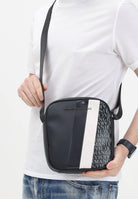 ARMANI EXCHANGE Borsello blu notte da uomo con stampa XM000162AF11935 MB051 ARMANI EXCHANGE 