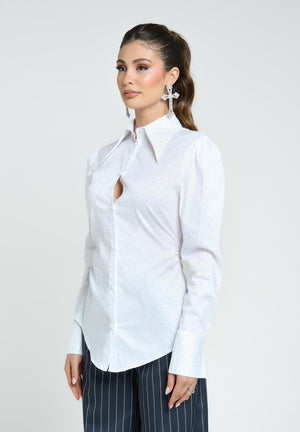 SANTAS Camicia a manica lunga CRèME BRULèE bianca da donna PV2506 BIANCO SANTAS 