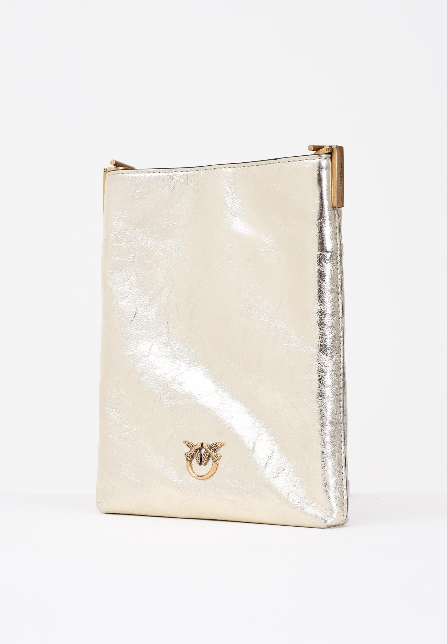 PINKO Borsa a tracolla oro da donna dalla forma a secchiello 105352A2OT ZZLQ PINKO 