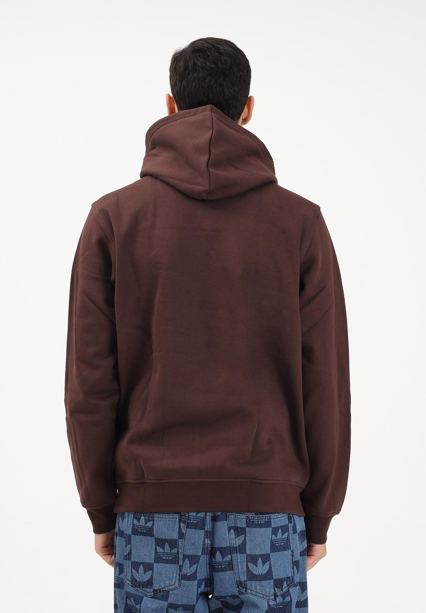 ADIDAS ORIGINALS Felpa con cappuccio ESSENTIAL REGULAR FLEECE marrone da uomo HY2083 . ADIDAS ORIGINALS 