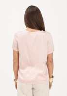 VICOLO t-shirt in satin elasticizzato rosa donna. AB0083 RO VICOLO 