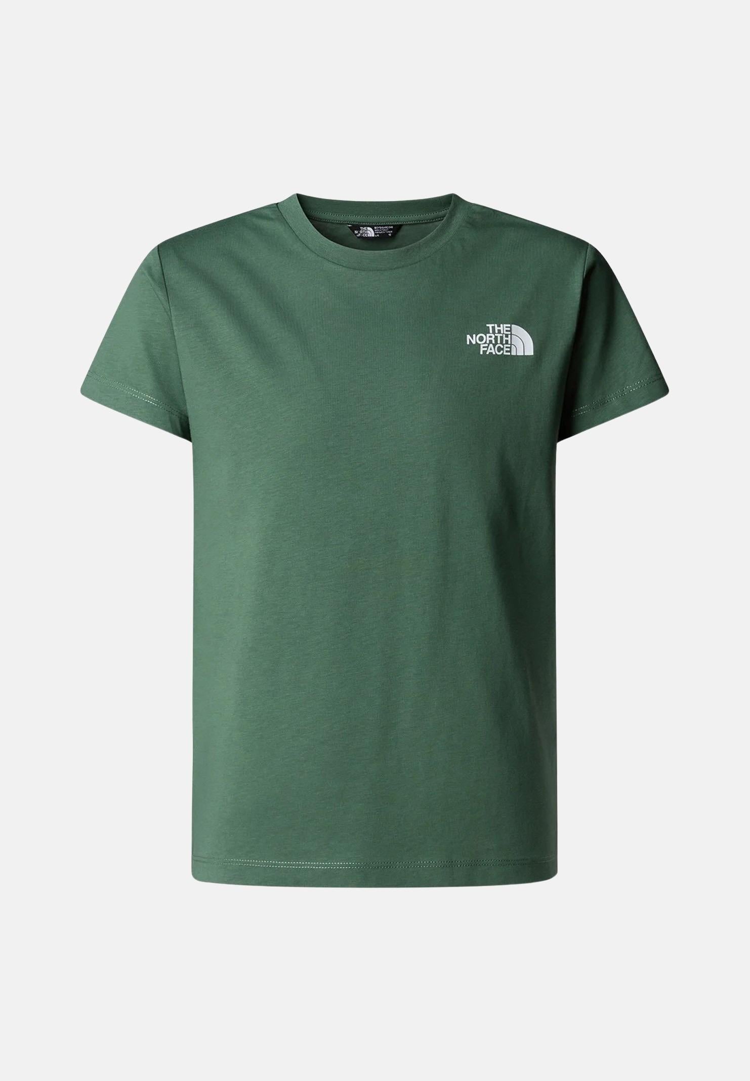 THE NORTH FACE T-shirt a manica corta Redbox verde per bambino e bambina NF0A89VTHCH1  THE NORTH FACE 