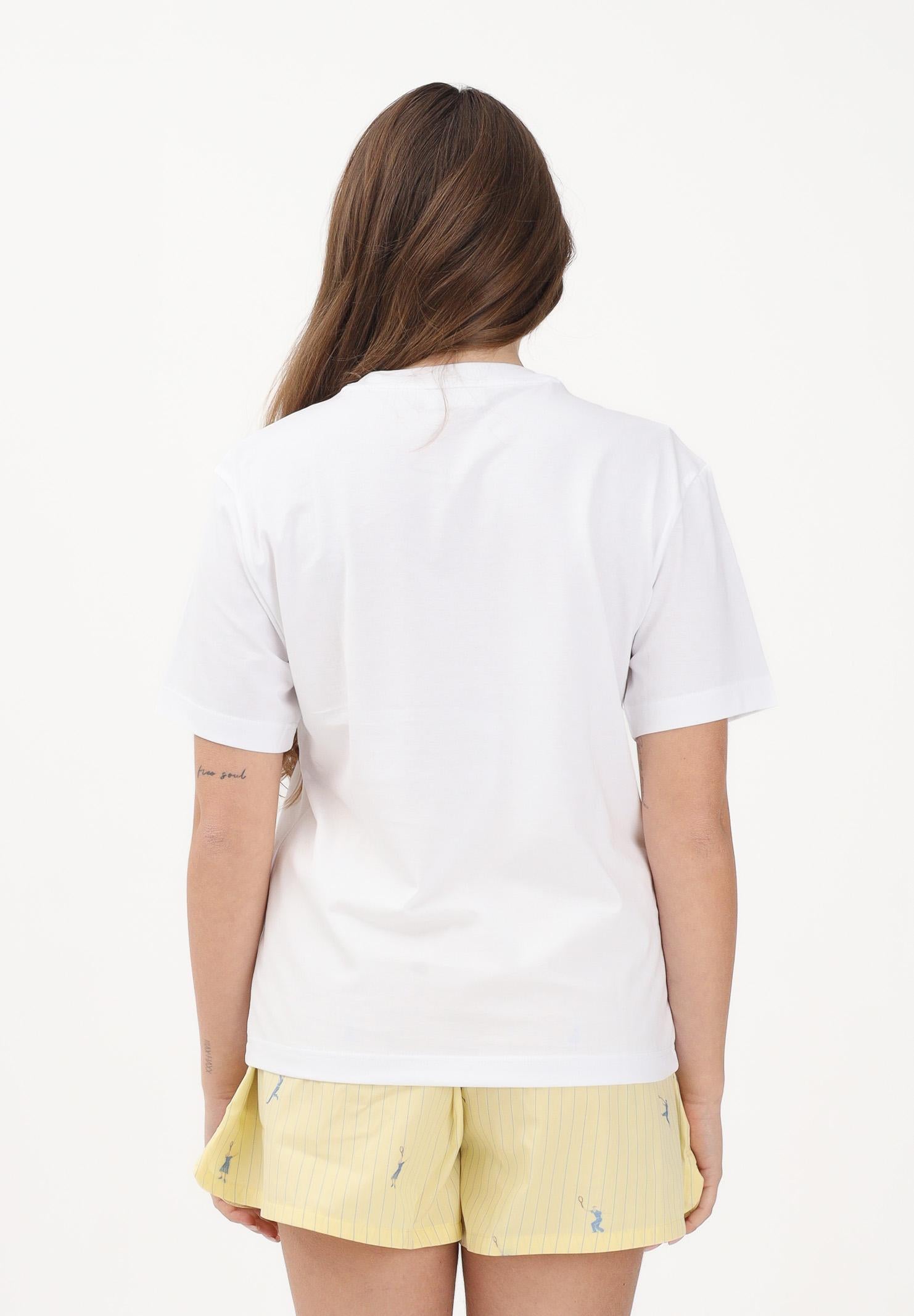LACOSTE T-shirt a manica corta bianca da donna con patch logo TF7215 001 LACOSTE 