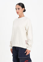 DSQUARED2 Felpa girocollo panna per donna, ragazzi e bambini in velluto a coste DQ2999D0AE3 DQ102 DSQUARED2 