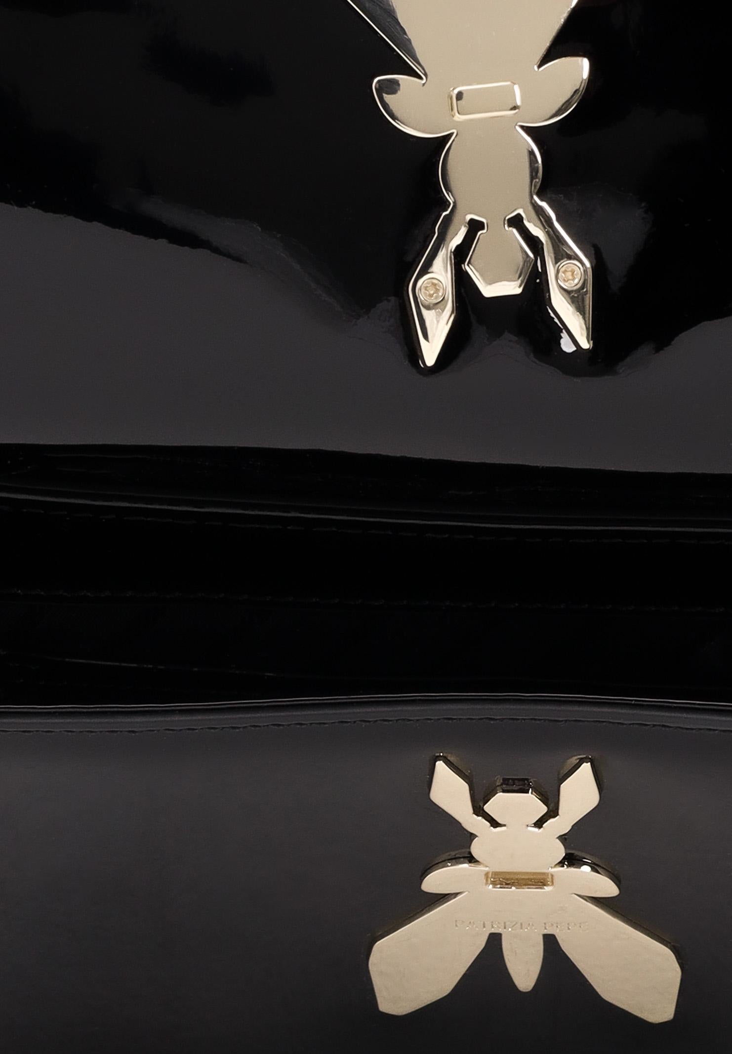 PATRIZIA PEPE Borsa a tracolla "ESSENTIAL" Fly nera da donna 8B0231L125 K182 PATRIZIA PEPE 