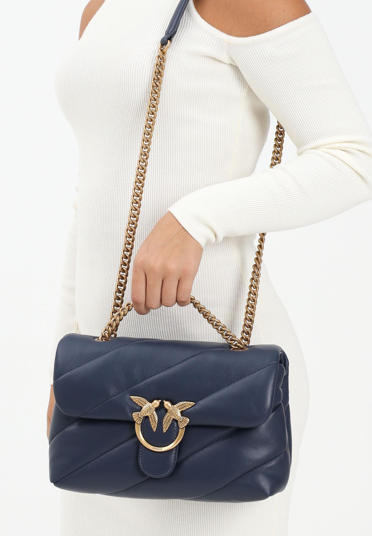 PINKO Borsa a tracolla Classic Love Bag Puff da donna in morbida nappa blu indaco 100038A0F2 G08Q PINKO 