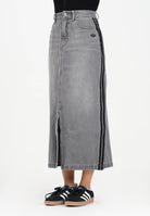 ADIDAS ORIGINALS Gonna Adicolor 3-Stripes in denim grigio da donna JW2659 . ADIDAS ORIGINALS 