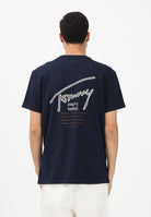 TOMMY JEANS T-shirt a manica corta Signature blu da uomo DM0DM22320 C1G TOMMY JEANS 