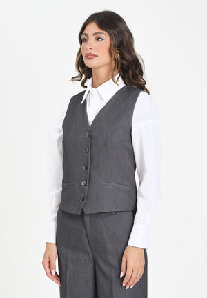 ONLY Gilet grigio da donna 15331287 DarkGreyMel ONLY 