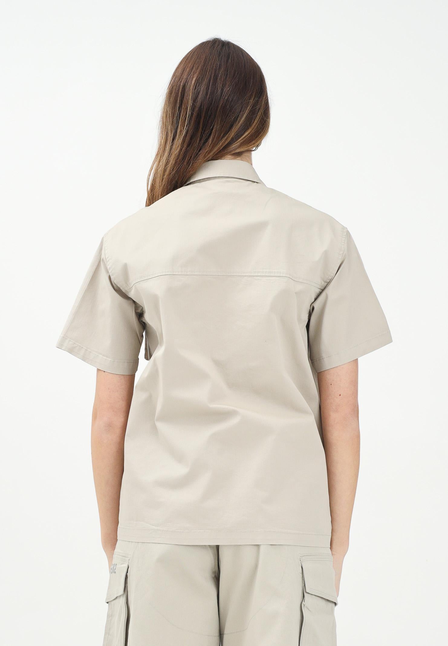 Camicia a manica corta beige per donna, ragazzi e bambini con grafica Passport DQ2775D0ACB DQ717 DSQUARED2 