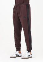 ADIDAS PERFORMANCE Pantalone sportivo Essentials 3-Stripes Fleece marrone da uomo JX0749 . ADIDAS PERFORMANCE 
