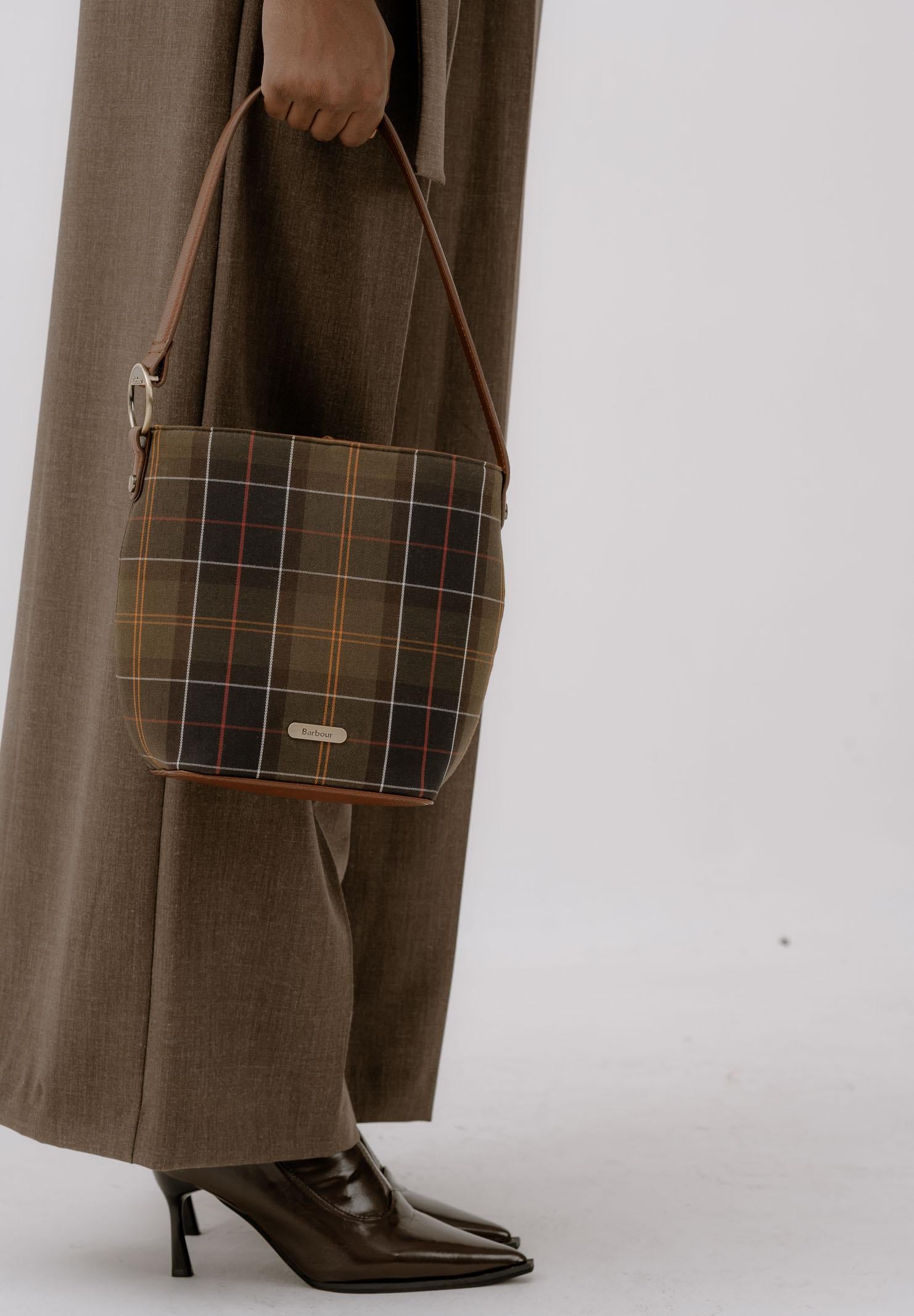 BARBOUR Borsa a secchiello in tartan Cedar da donna 252MLBA0505 TN11 BARBOUR 