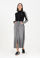 ADIDAS ORIGINALS Gonna Adicolor 3-Stripes in denim grigio da donna JW2659 . ADIDAS ORIGINALS 