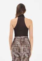 ELISABETTA FRANCHI Body smanicato marrone da donna con dettaglio gioiello BO01761E2 EV9 ELISABETTA FRANCHI 