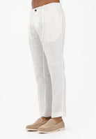 ENTRE AMIS Pantalone in lino bianco da uomo P26JAP5RENO2148 2002 ENTRE AMIS 
