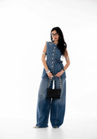 SPORTMAX Gilet SPDDOMINIO in denim medio da donna 2612161015600 005 SPORTMAX 