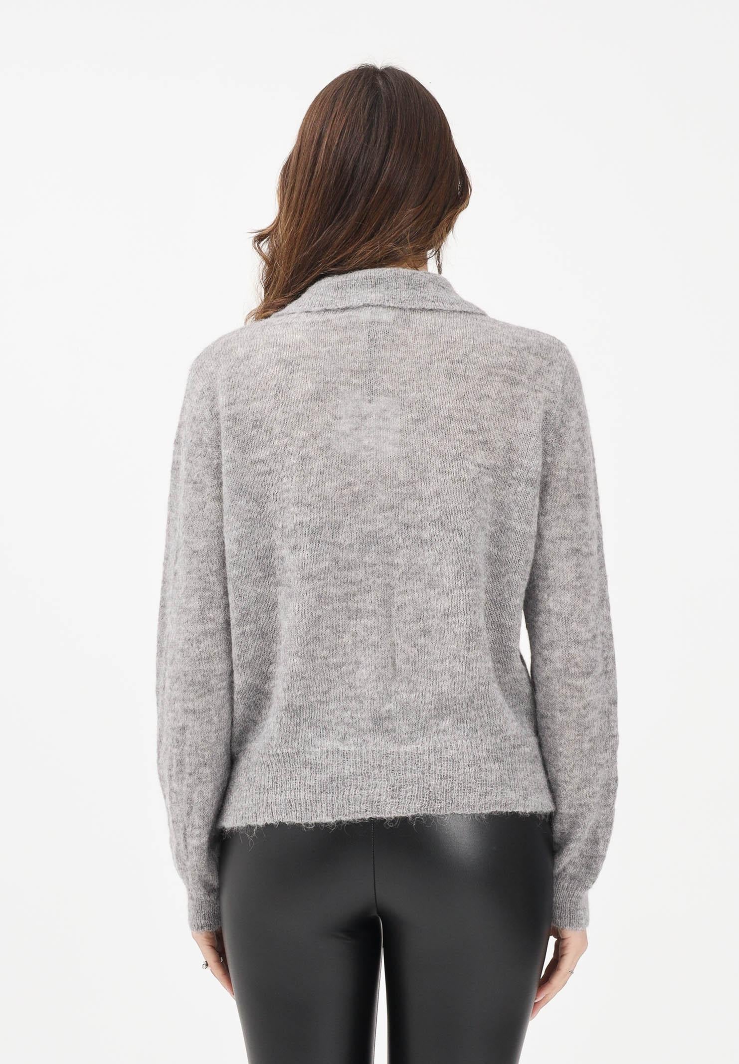 VICOLO Cardigan grigio da donna con dettagli gioiello 77263F GR VICOLO 