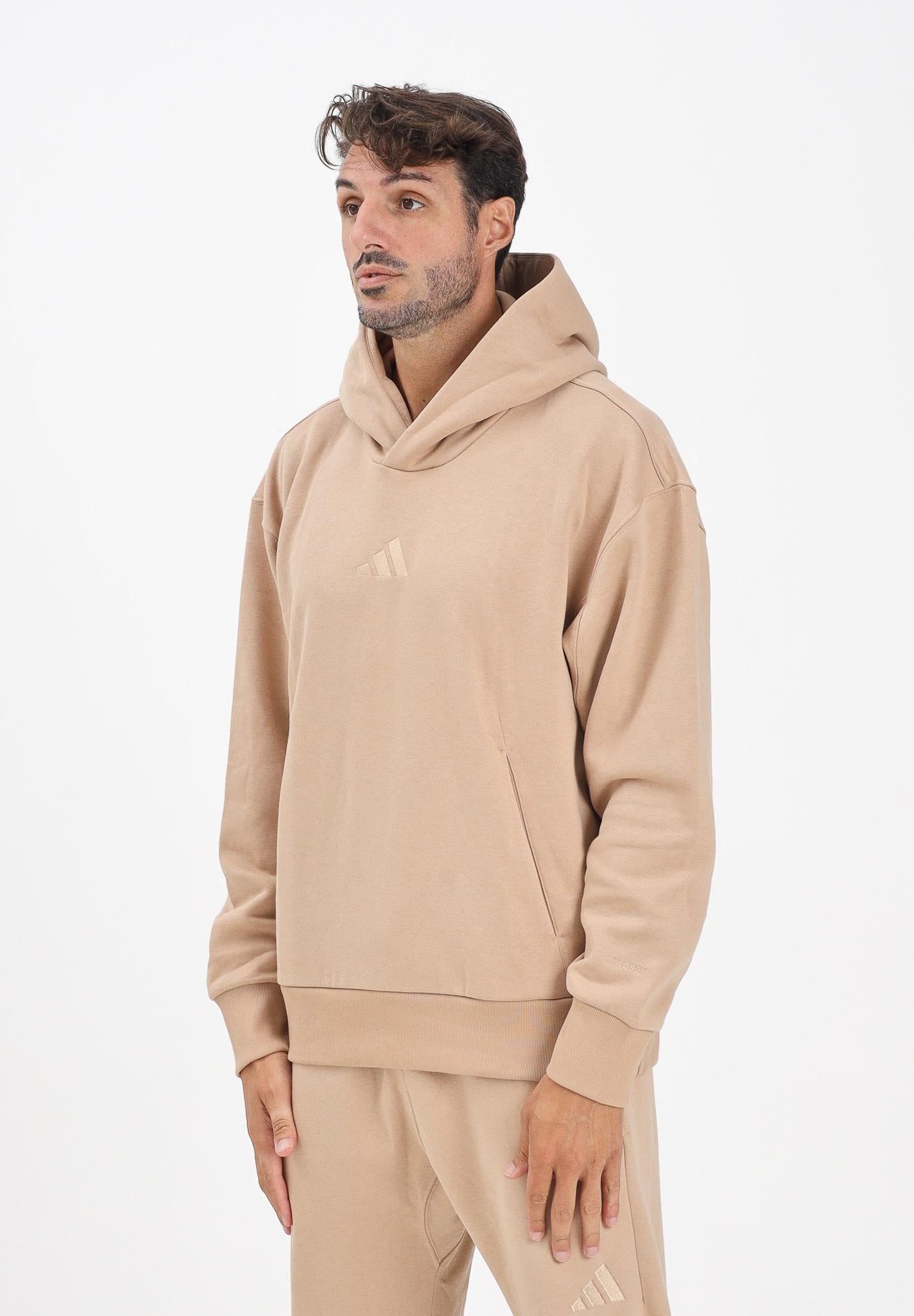 ADIDAS PERFORMANCE Felpa con cappuccio ALL SZN Fleece beige da uomo JX5091 . ADIDAS PERFORMANCE 