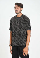 ARMANI EXCHANGE T-shirt a manica corta nera da uomo caratterizzata da ricamo logo XM001897AF10356 FC196 ARMANI EXCHANGE 