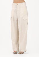 PINKO Pantalone cargo beige da donna 106278A2ER C03 PINKO 