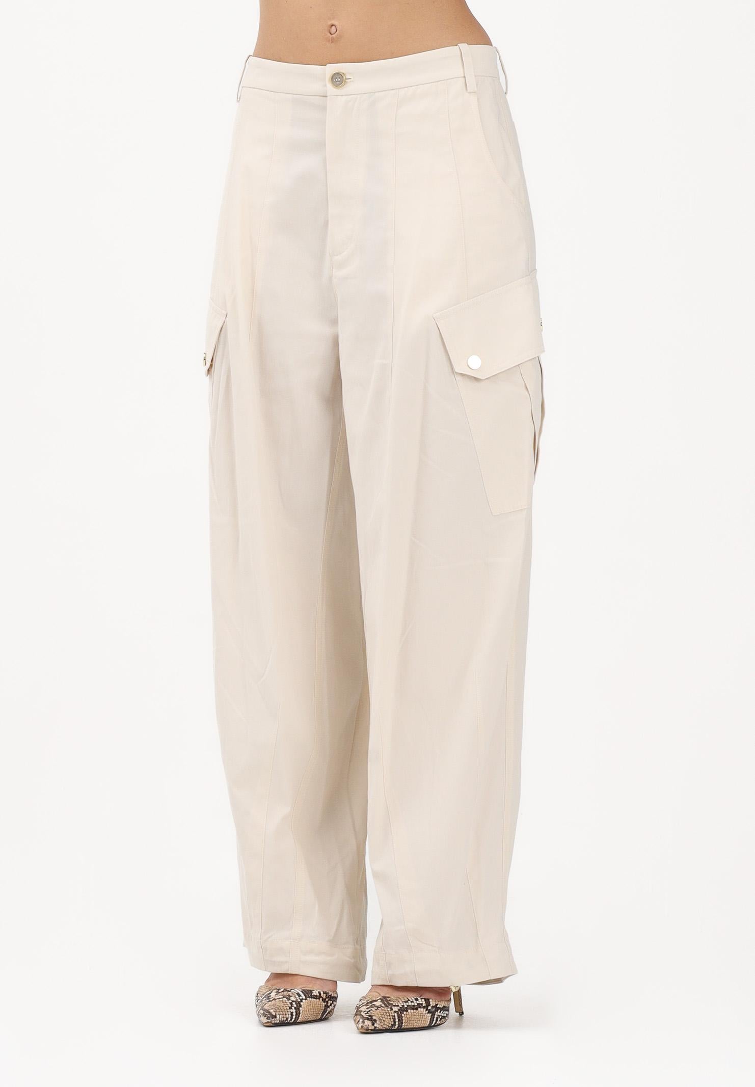 PINKO Pantalone cargo beige da donna 106278A2ER C03 PINKO 