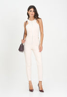 ELISABETTA FRANCHI Tuta elegante latte da donna con dettagli zip TU05556E2 DZ9 ELISABETTA FRANCHI 