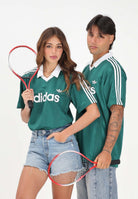 ADIDAS ORIGINALS Polo a manica corta Archive Collar Engineered Jersey verde per uomo e donna KE3582 . ADIDAS ORIGINALS 