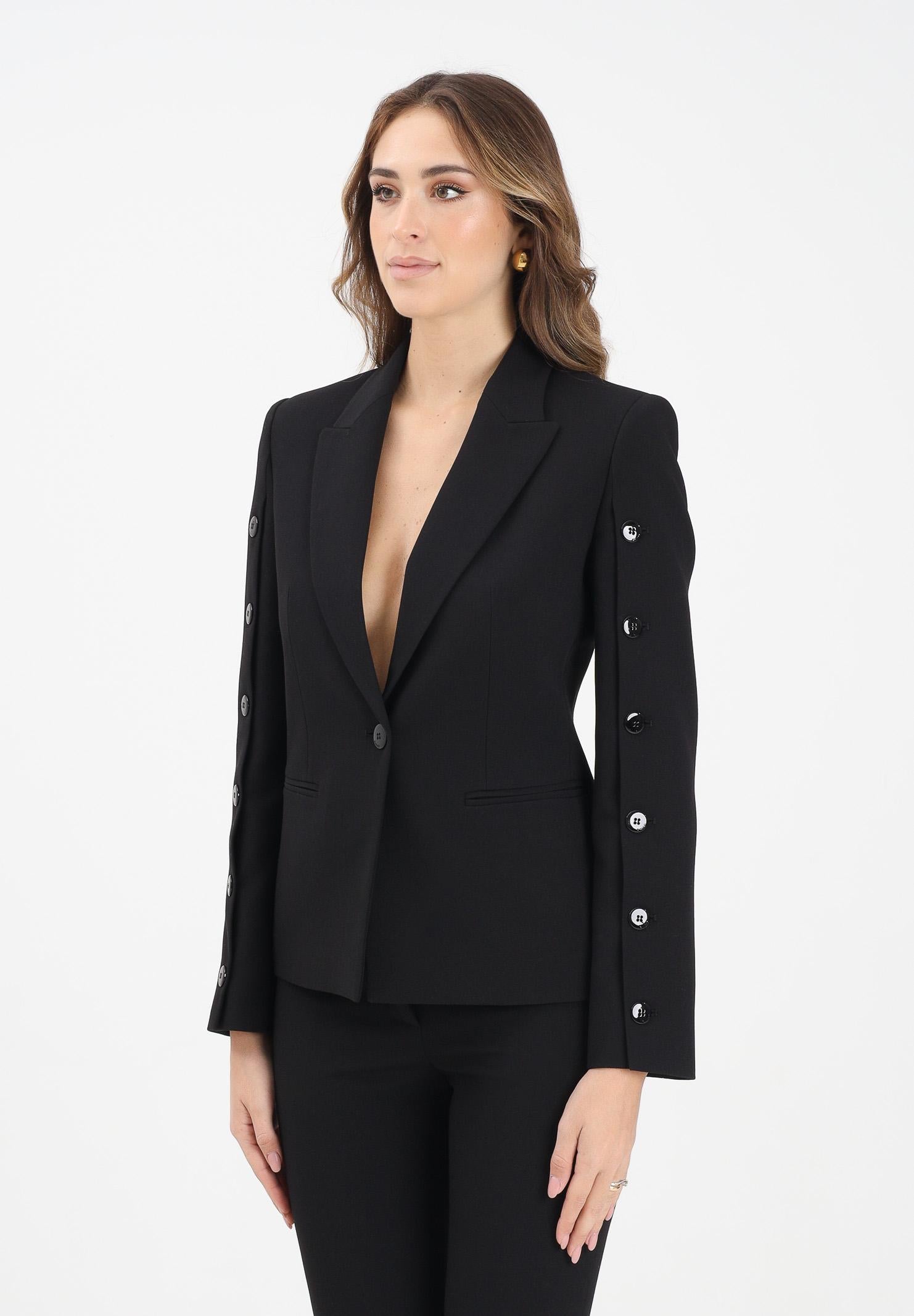 PINKO Giacca nera da donna con bottoni lungo le maniche 105679A2R9 Z99 PINKO 