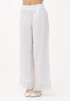 ONLY Pantalone bianco da donna con fondo ricamato 15343184 BRWI ONLY 