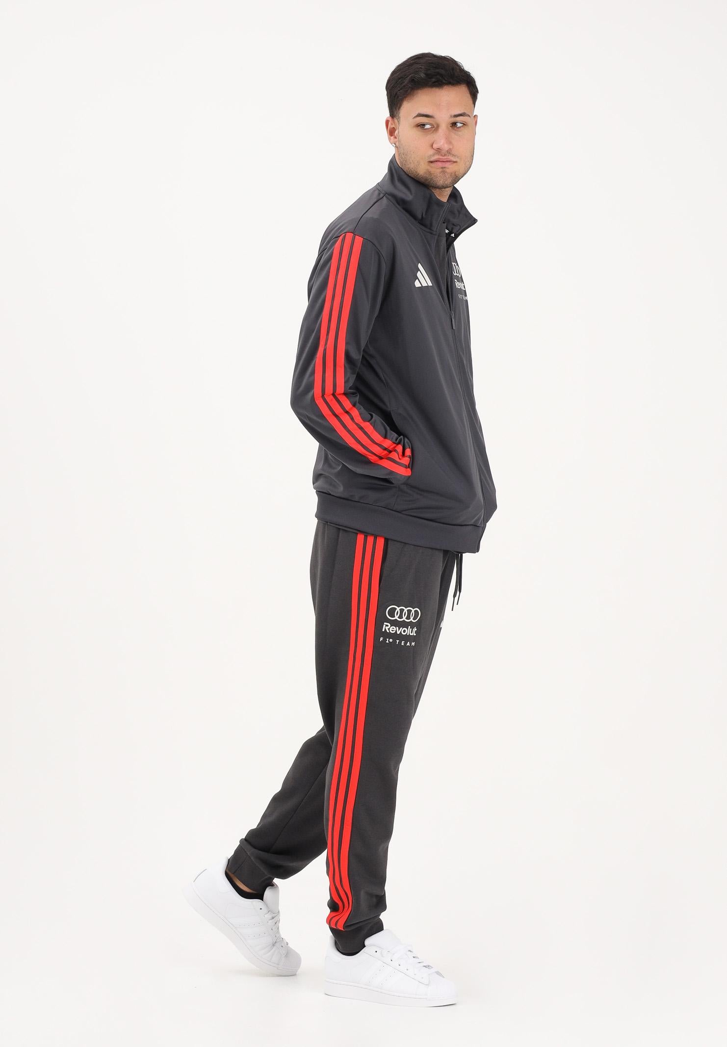 ADIDAS PERFORMANCE Pantalone sportivo DNA del Team Audi Revolut F1® grigio e rosso da uomo KE6783 . ADIDAS PERFORMANCE 