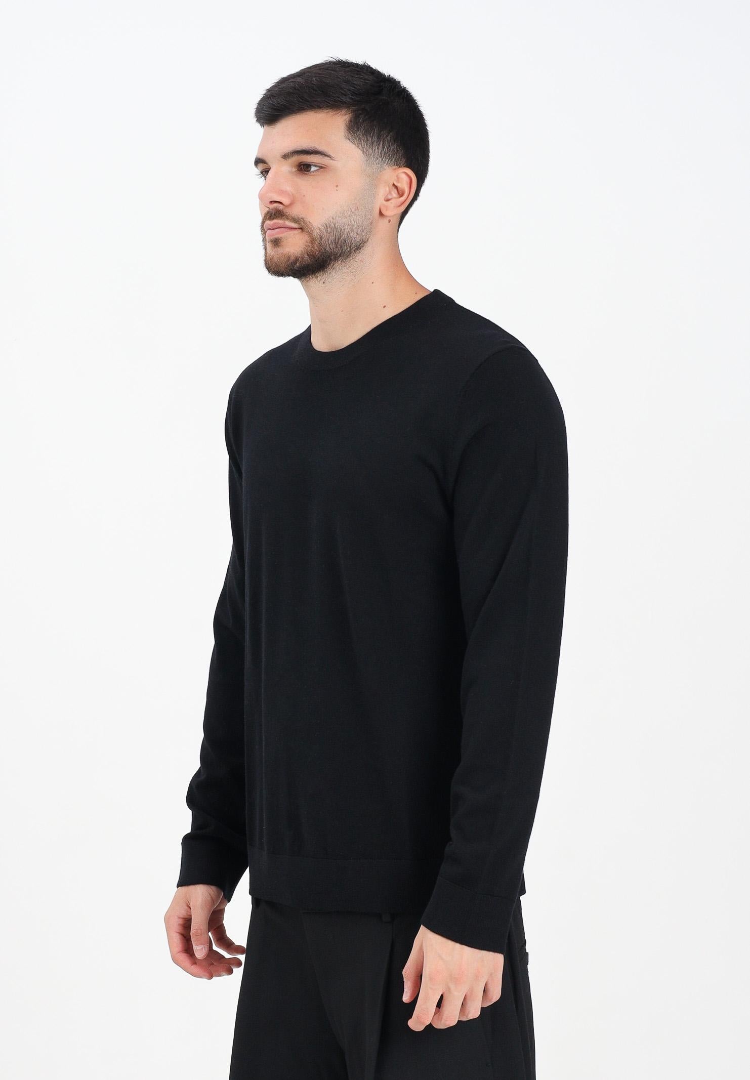 SELECTED HOMME Maglioncino girocollo nero da uomo 16094647 Black SELECTED HOMME 