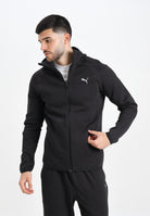 PUMA Felpa con zip Evostripe nera da uomo 688231 01 PUMA 