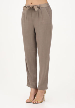 ONLY Pantalone marrone da donna con cintura coordinata 15367751 WA ONLY 