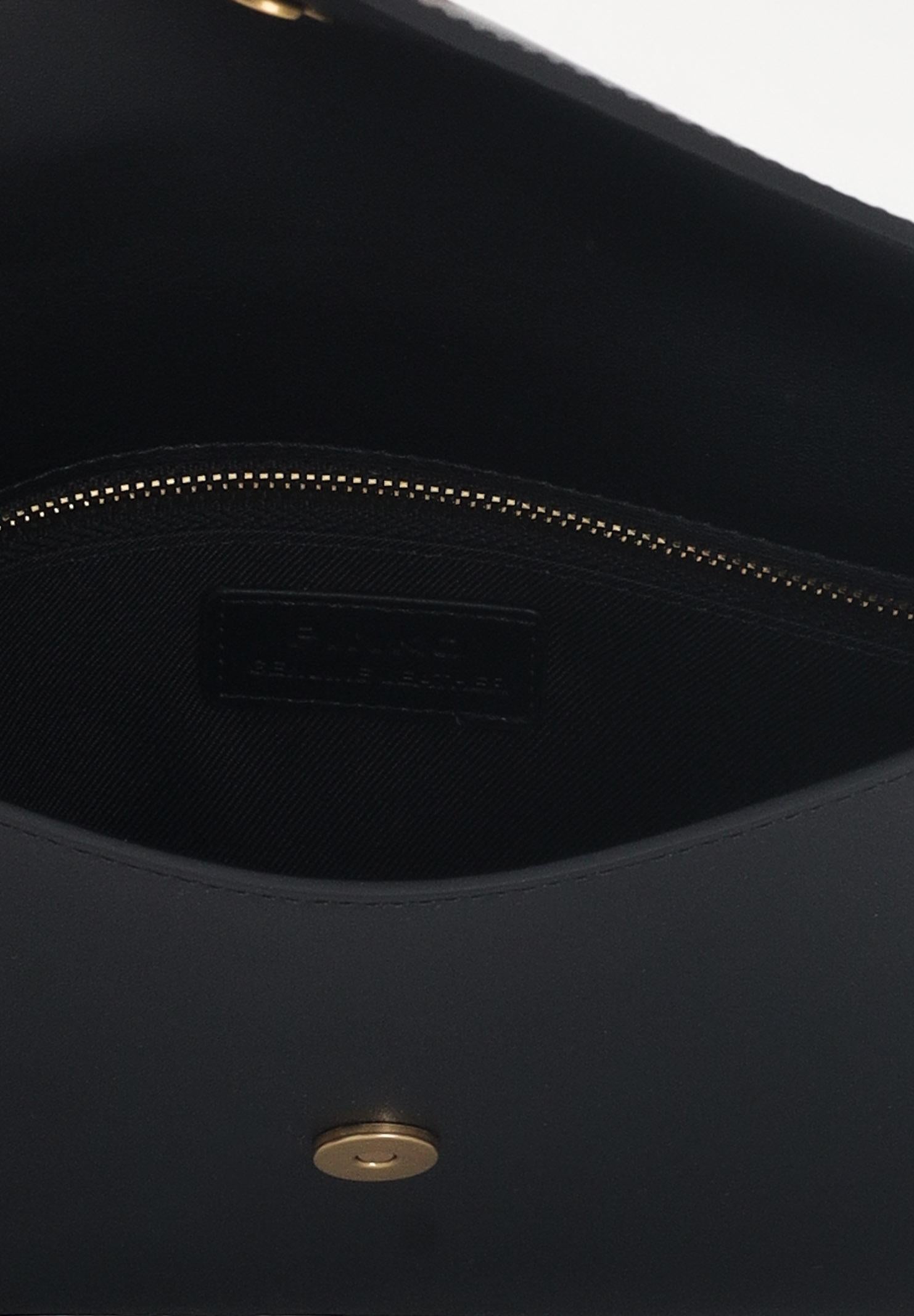 PINKO Pochette Flat Purse Handle nera da donna 104820A0F1 Z99Q PINKO 