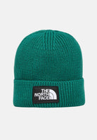 THE NORTH FACE Berretto verde scuro per uomo e donna con risvolto e logo box TNF NF0A8CHENL11 . THE NORTH FACE 