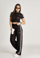 ADIDAS ORIGINALS Maglia a manica corta KNITTED CROCHET CALI marrone da donna KC6480 . ADIDAS ORIGINALS 