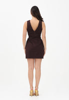 ELISABETTA FRANCHI Abito corto marrone da donna con placche AB85661E2 644 ELISABETTA FRANCHI 