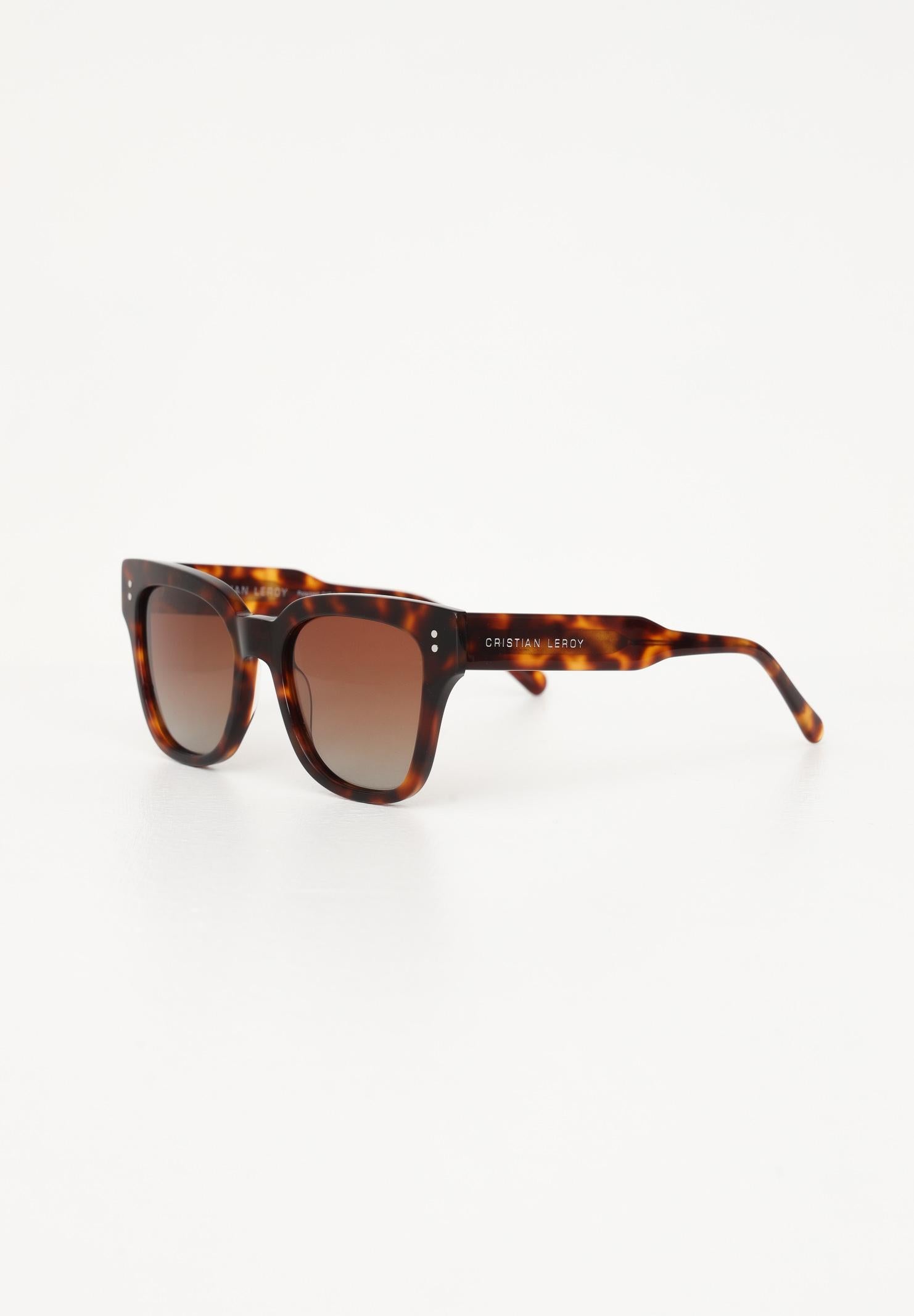 Occhiali da sole marrone da donna con fantasia sfumata 700009 02 CRISTIAN LEROY 