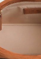 ELISABETTA FRANCHI Pochette cammello da donna realizzata in morbida pelle scamosciata BS60A57E2 EC1 ELISABETTA FRANCHI 