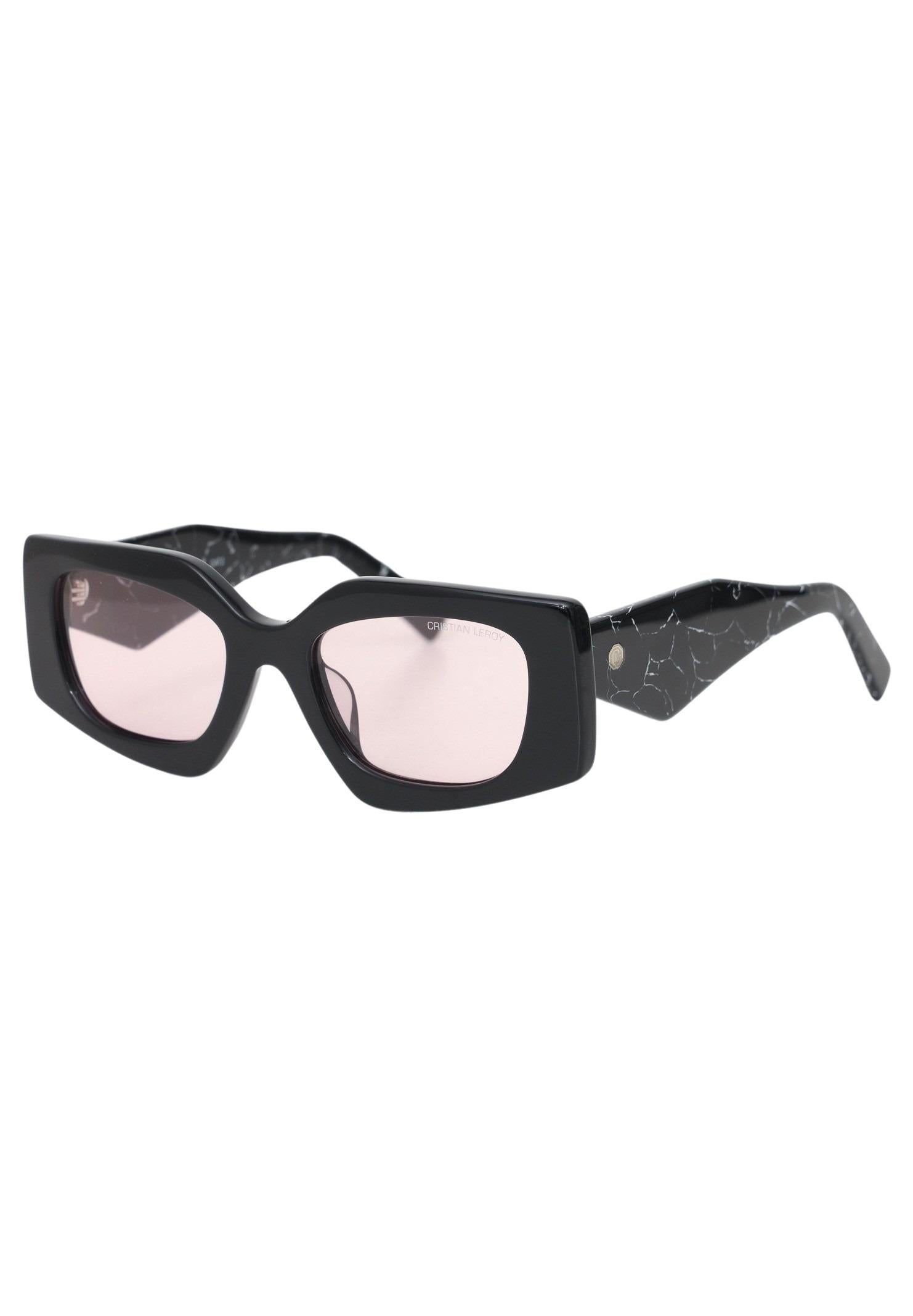 CRISTIAN LEROY Occhiali da sole neri da donna con asticelle effetto marmo 25069 05 CRISTIAN LEROY 