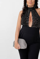 SANTAS Clutch Sparkling con strass per un effetto glamour SPARKLING ARGENTO SANTAS 