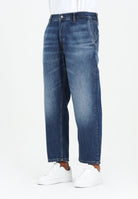CALVIN KLEIN JEANS Jeans 90's Tapered Cropped in denim blu da uomo LV04RC740GX87 . CALVIN KLEIN JEANS 
