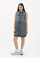 MAISON MARGIELA Abito in denim blu per donna, ragazze e bambine con stampa logo M60945MM06X M601 MAISON MARGIELA 