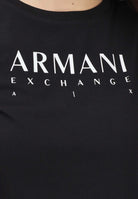 ARMANI EXCHANGE T-shirt a manica corta nera da donna con logo XW002345AF10356 UC001 ARMANI EXCHANGE 