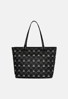 SPRAYGROUND Shopper GRAY PEEKING CHARACTER CHECK nera da donna 910T8916NSZ . SPRAYGROUND 
