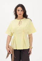 VICOLO T-shirt a manica corta gialla da donna sfiancata UAB0020 GI VICOLO 