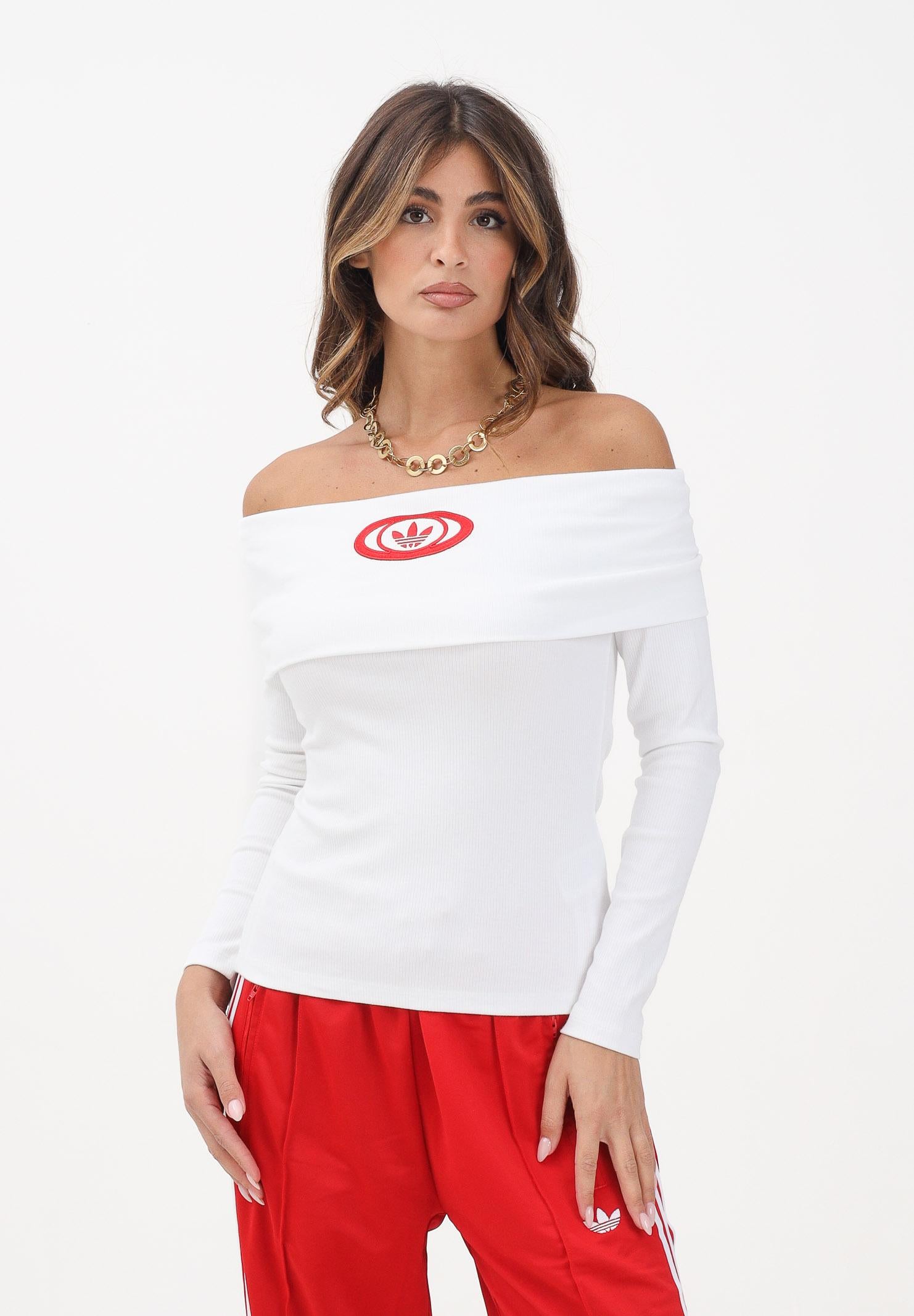 ADIDAS ORIGINALS Maglia Adidas Originals Off Shoulder bianca da donna KA2691  ADIDAS ORIGINALS 