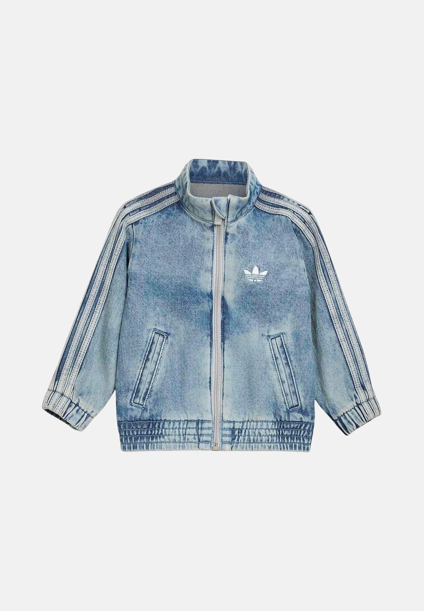 ADIDAS ORIGINALS Giacca sportiva effetto denim da neonato, unisex. KT4366 . ADIDAS ORIGINALS 