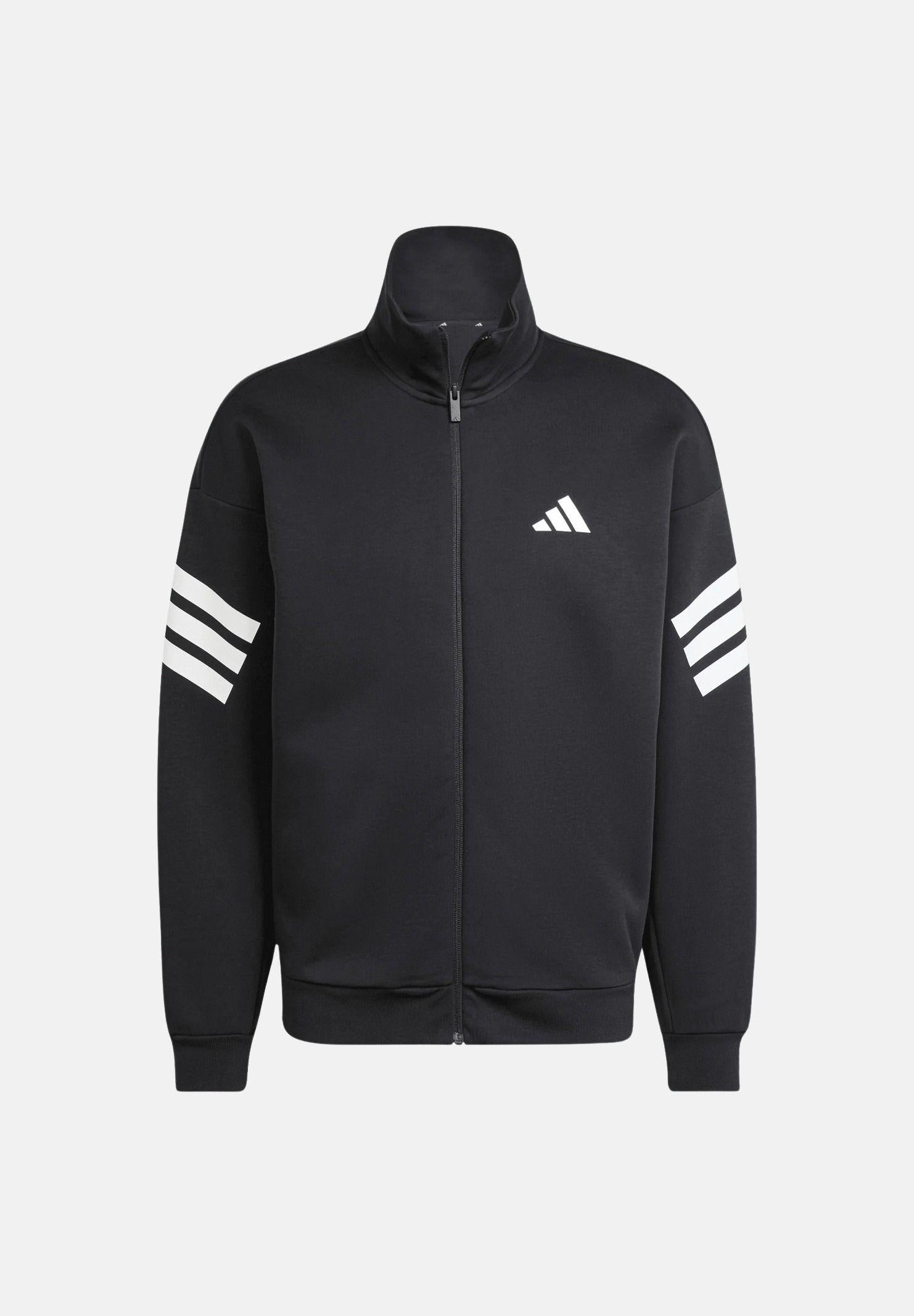 ADIDAS PERFORMANCE Felpa con zip Future Icons 3-Stripes nera da uomo JD4885 . ADIDAS PERFORMANCE 